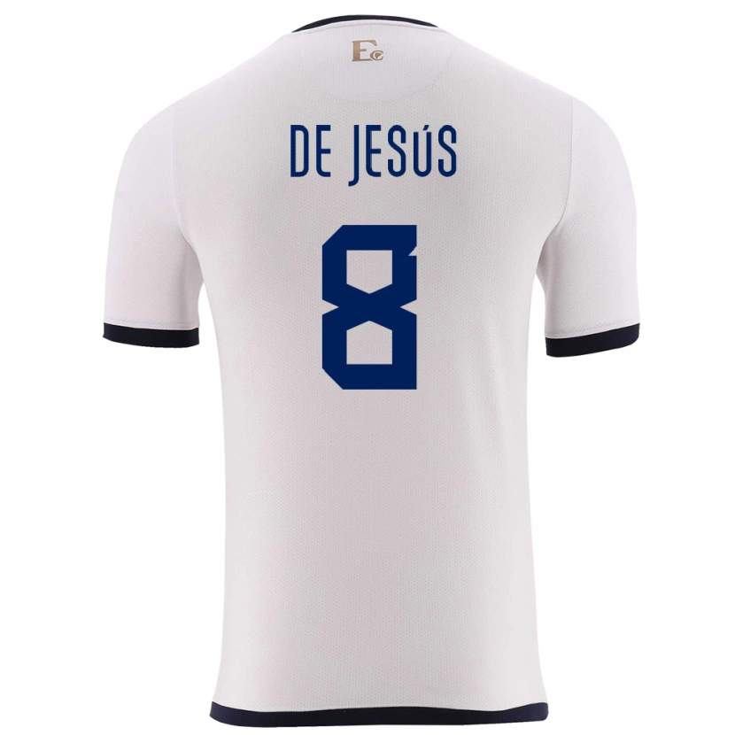 Danxen Dames Ecuador Geremy De Jesús #8 Wit Uitshirt Uittenue 24-26 T-Shirt
