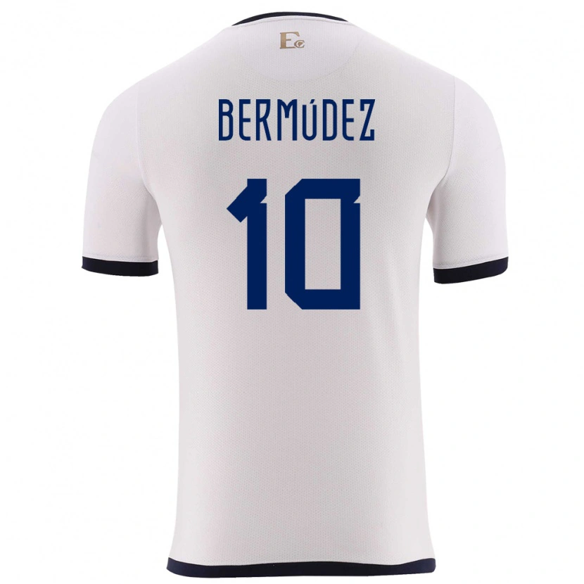 Danxen Dames Ecuador Michael Bermúdez #10 Wit Uitshirt Uittenue 24-26 T-Shirt