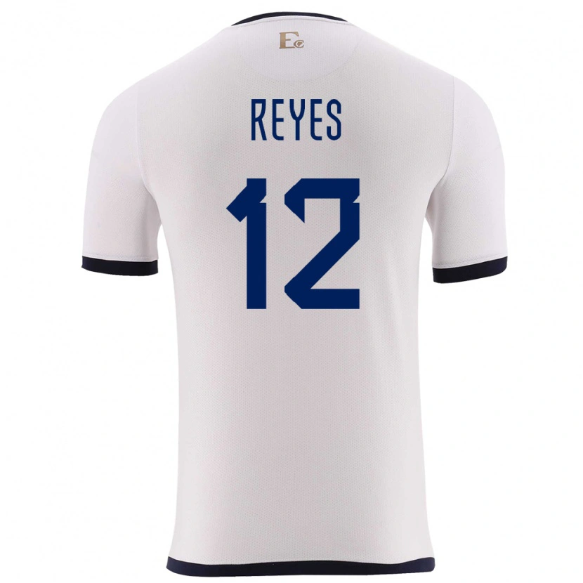 Danxen Dames Ecuador Jhafets Reyes #12 Wit Uitshirt Uittenue 24-26 T-Shirt