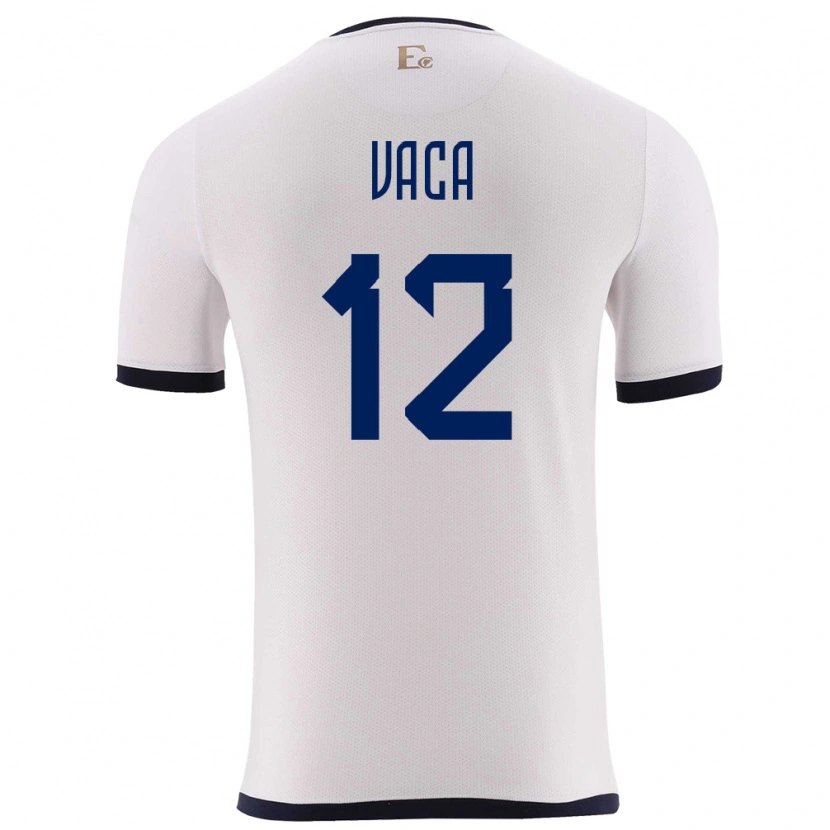 Danxen Dames Ecuador Mijail Vaca #12 Wit Uitshirt Uittenue 24-26 T-Shirt