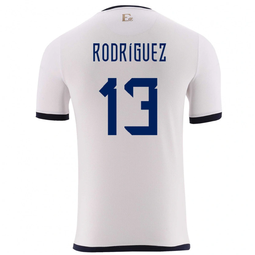 Danxen Dames Ecuador Emerson Rodríguez #13 Wit Uitshirt Uittenue 24-26 T-Shirt