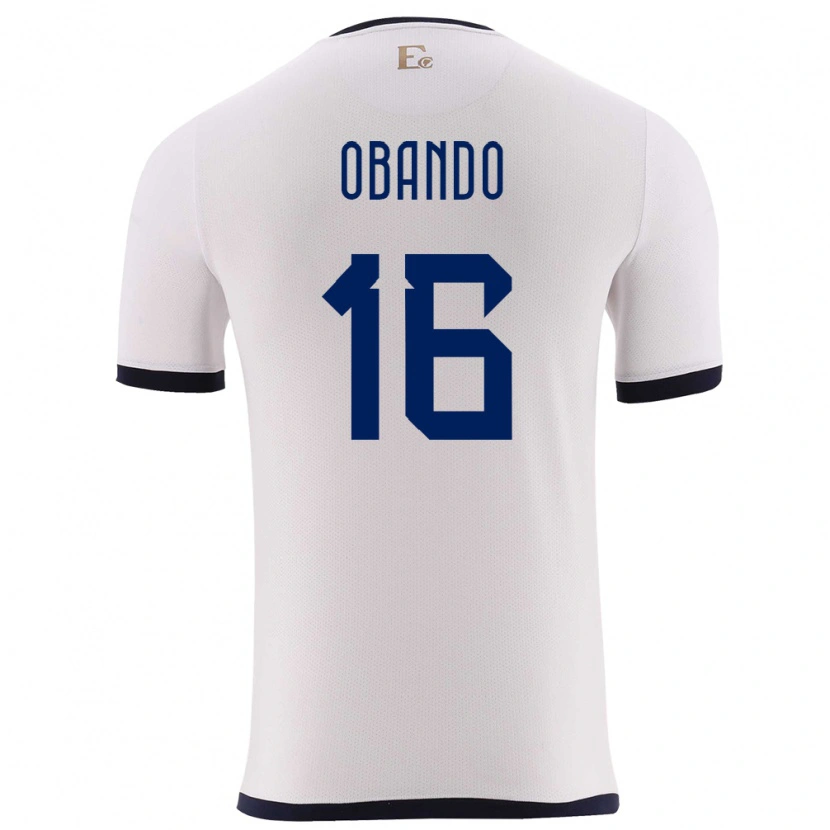 Danxen Dames Ecuador Allen Obando #16 Wit Uitshirt Uittenue 24-26 T-Shirt