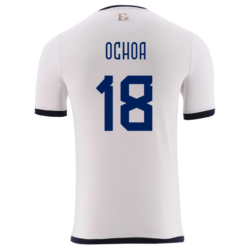 Danxen Dames Ecuador Youri Ochoa #18 Wit Uitshirt Uittenue 24-26 T-Shirt