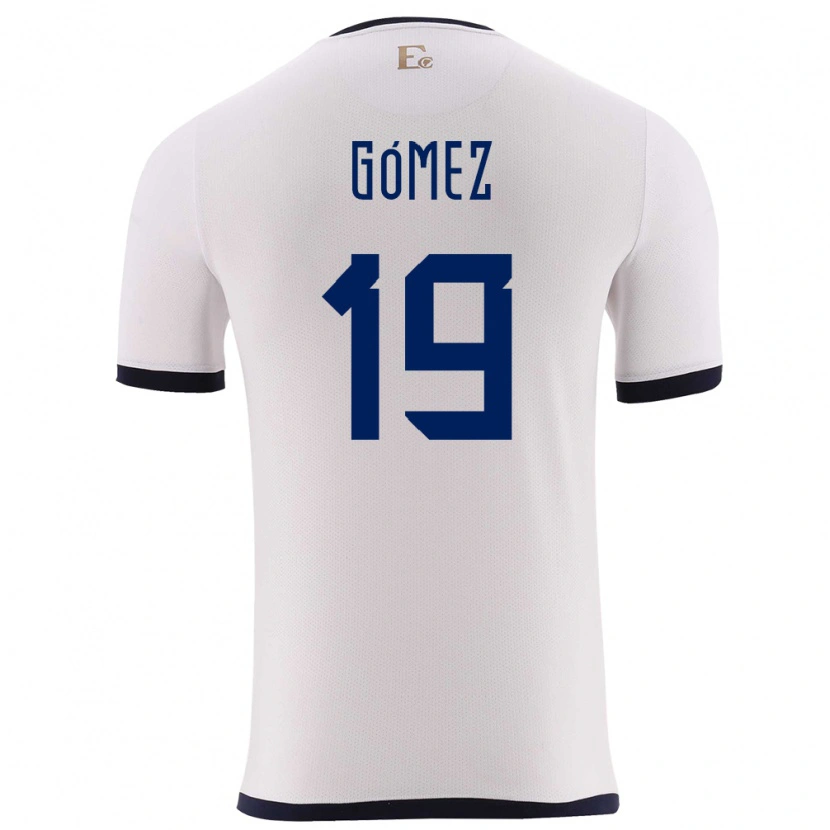Danxen Dames Ecuador Aníbal Gómez #19 Wit Uitshirt Uittenue 24-26 T-Shirt