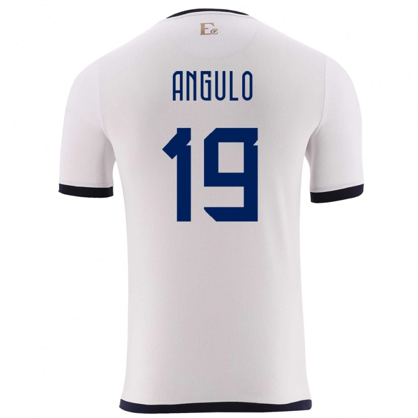 Danxen Dames Ecuador Juan Angulo #19 Wit Uitshirt Uittenue 24-26 T-Shirt