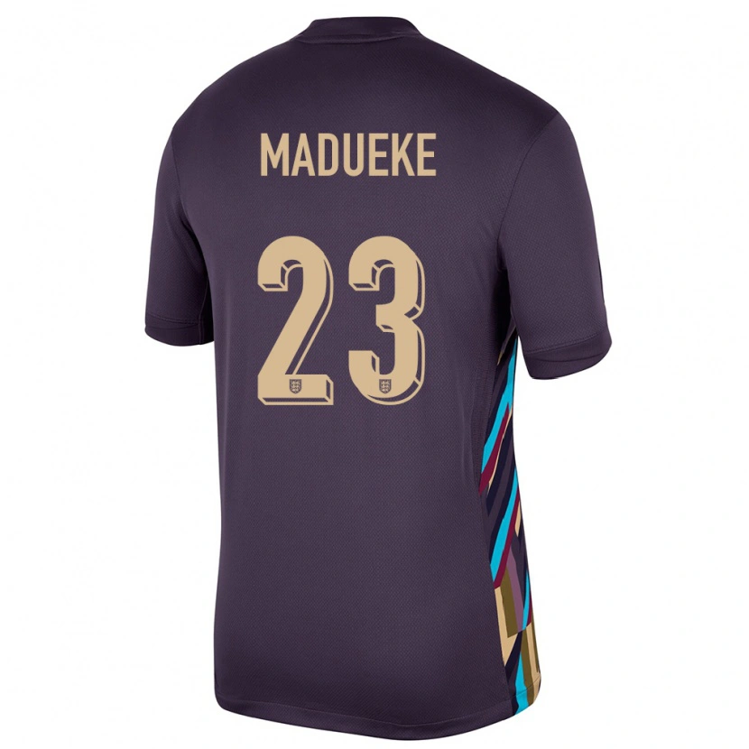 Danxen Dames Engeland Noni Madueke #23 Donkere Rozijn Uitshirt Uittenue 24-26 T-Shirt