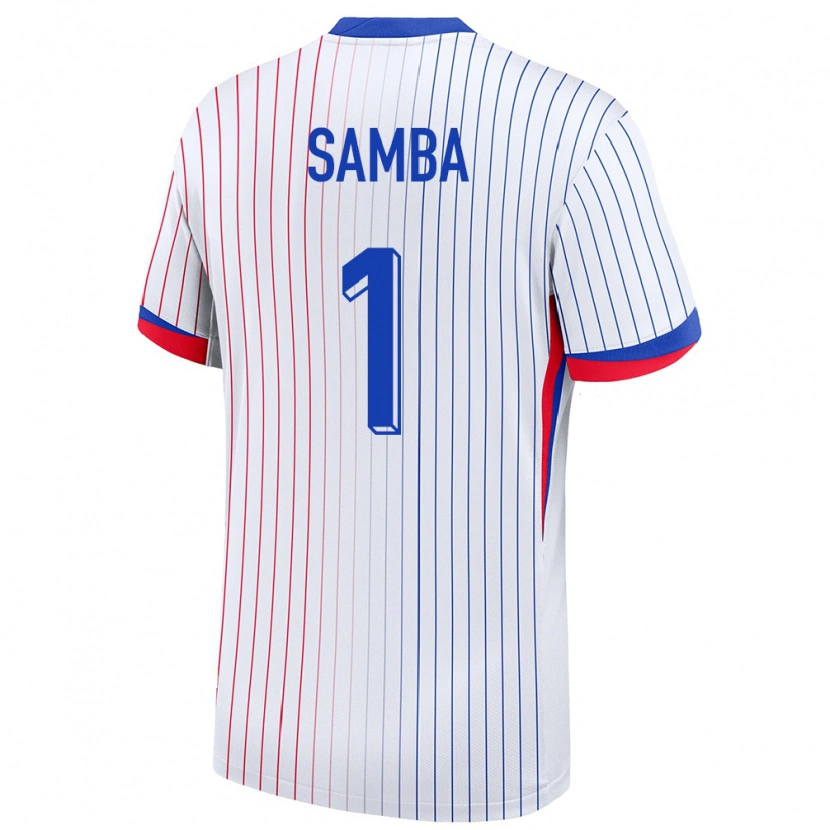 Danxen Dames Frankrijk Brice Samba #1 Wit Uitshirt Uittenue 24-26 T-Shirt