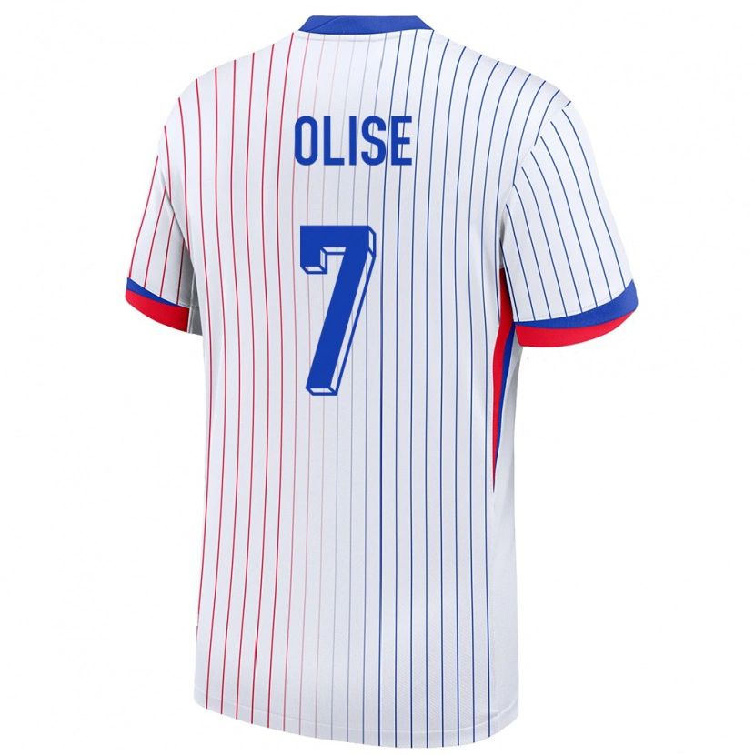 Danxen Dames Frankrijk Michael Olise #7 Wit Uitshirt Uittenue 24-26 T-Shirt