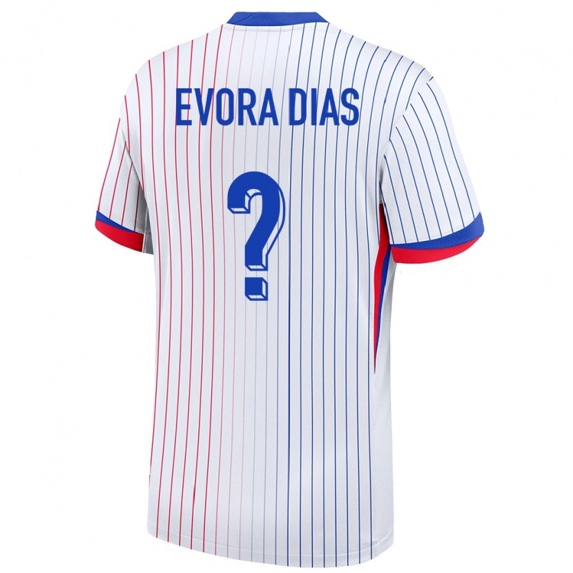 Danxen Dames Frankrijk Enzo Evora Dias #0 Wit Uitshirt Uittenue 24-26 T-Shirt