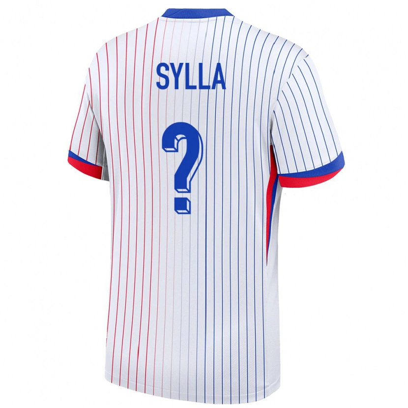 Danxen Dames Frankrijk Mohamed Sylla #0 Wit Uitshirt Uittenue 24-26 T-Shirt