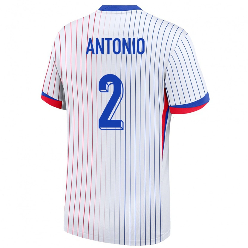 Danxen Dames Frankrijk Kyllian Antonio #2 Wit Uitshirt Uittenue 24-26 T-Shirt