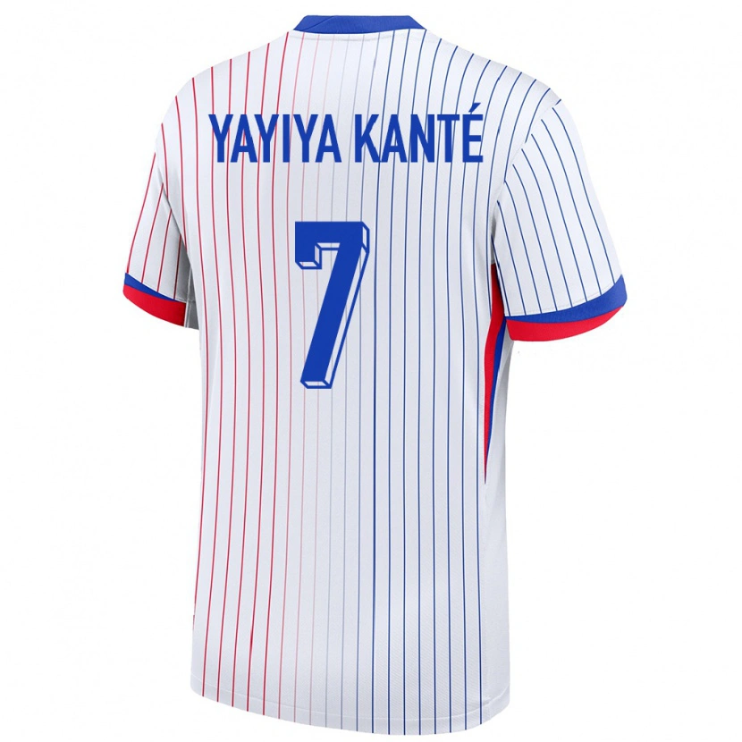 Danxen Dames Frankrijk Ibrahim Yayiya Kanté #7 Wit Uitshirt Uittenue 24-26 T-Shirt