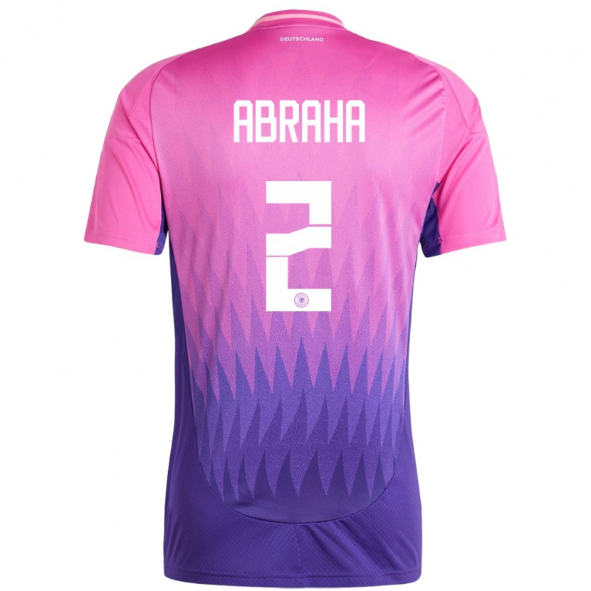 Danxen Dames Duitsland Natnael Abraha #2 Roze Paars Uitshirt Uittenue 24-26 T-Shirt