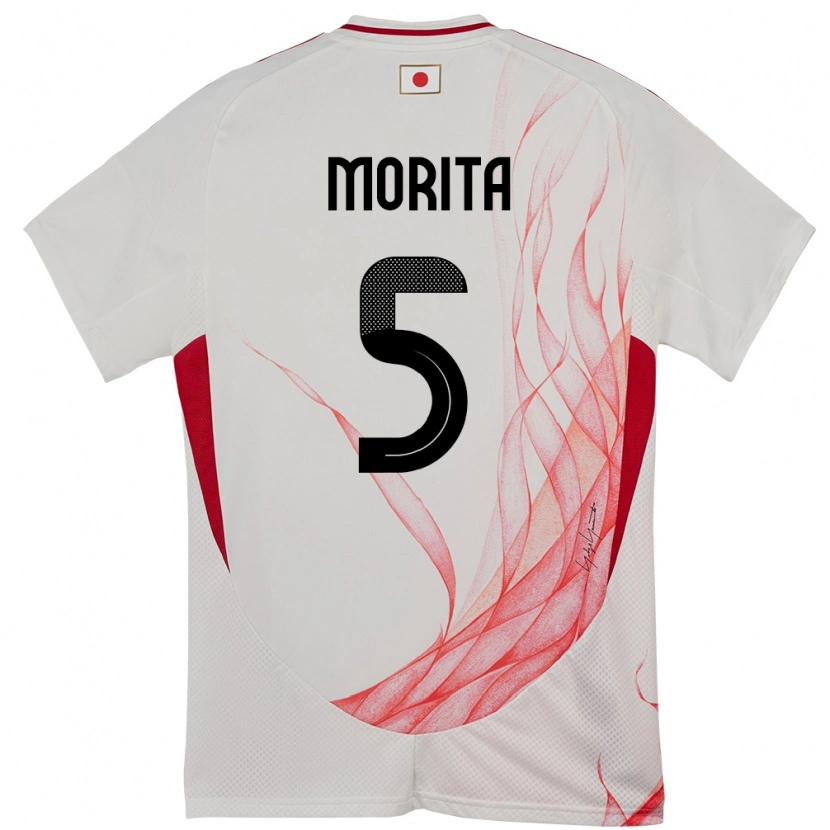 Danxen Dames Japan Hidemasa Morita #5 Wit Uitshirt Uittenue 24-26 T-Shirt