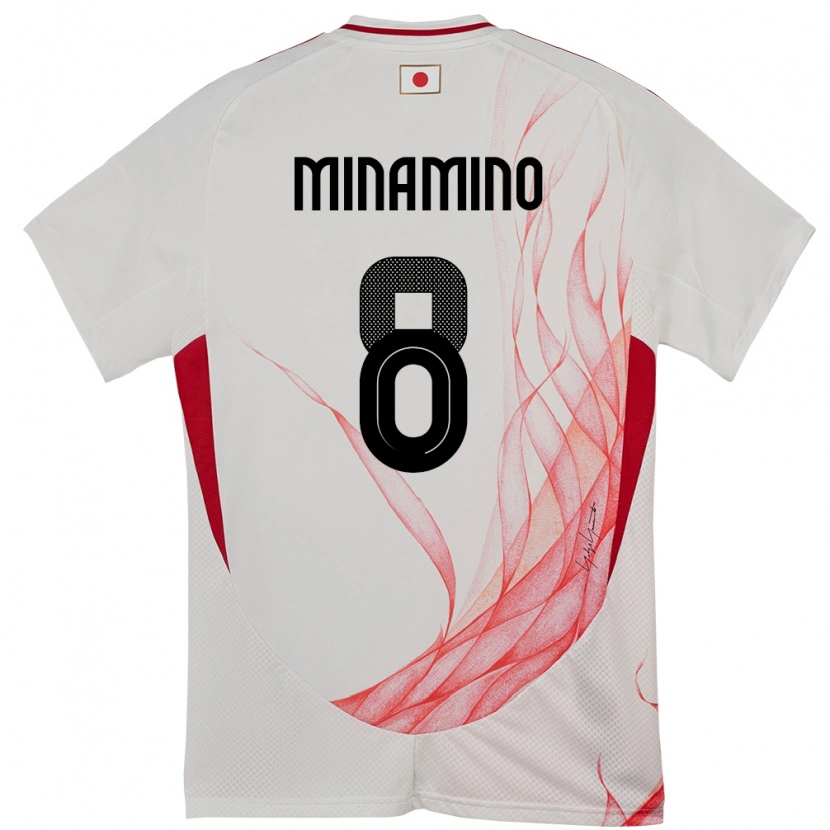 Danxen Dames Japan Takumi Minamino #8 Wit Uitshirt Uittenue 24-26 T-Shirt