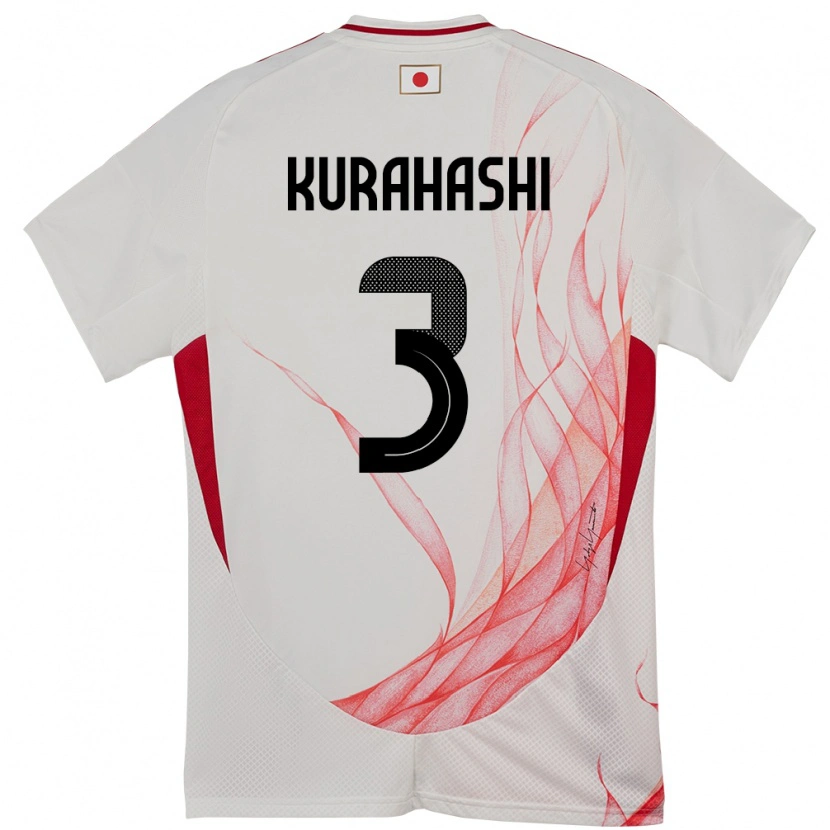 Danxen Dames Japan Koki Kurahashi #3 Wit Uitshirt Uittenue 24-26 T-Shirt