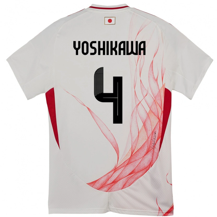 Danxen Dames Japan Haruto Yoshikawa #4 Wit Uitshirt Uittenue 24-26 T-Shirt