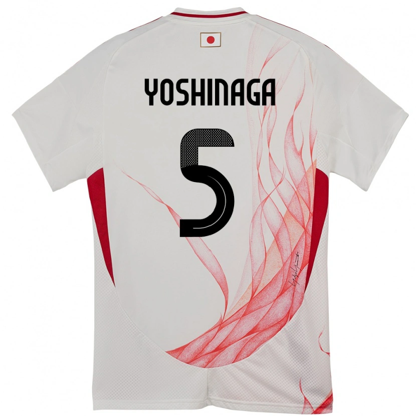 Danxen Dames Japan Yumeki Yoshinaga #5 Wit Uitshirt Uittenue 24-26 T-Shirt