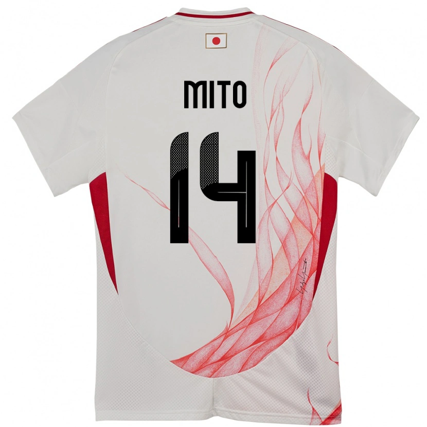 Danxen Dames Japan Shunsuke Mito #14 Wit Uitshirt Uittenue 24-26 T-Shirt