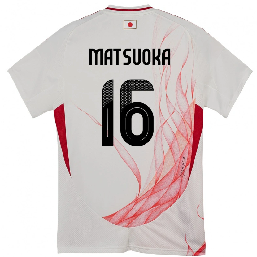 Danxen Dames Japan Daiki Matsuoka #16 Wit Uitshirt Uittenue 24-26 T-Shirt