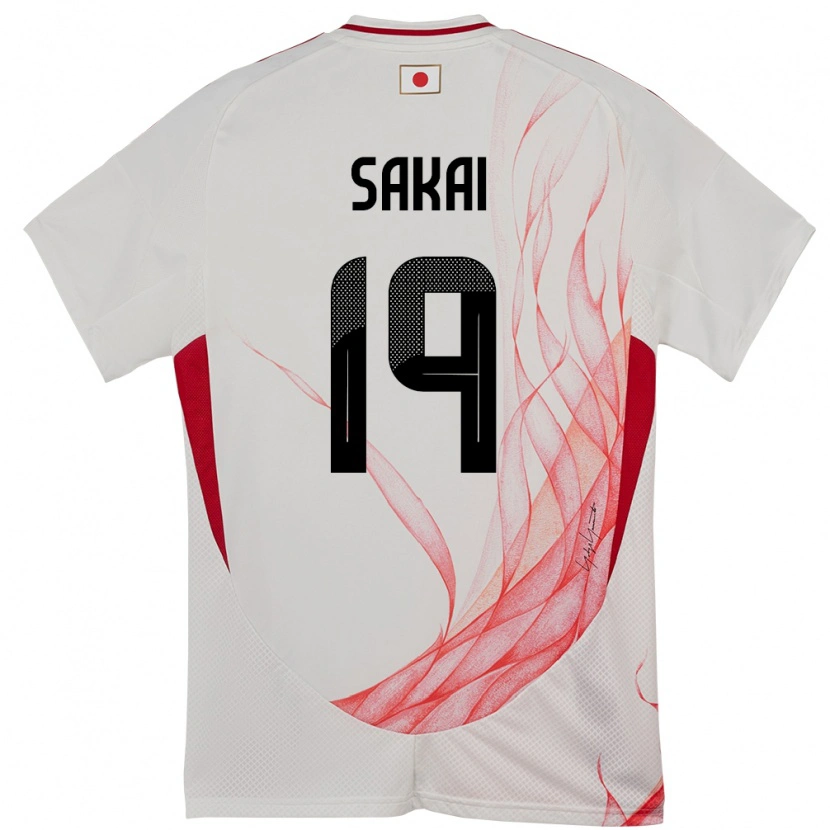 Danxen Dames Japan Hiroki Sakai #19 Wit Uitshirt Uittenue 24-26 T-Shirt