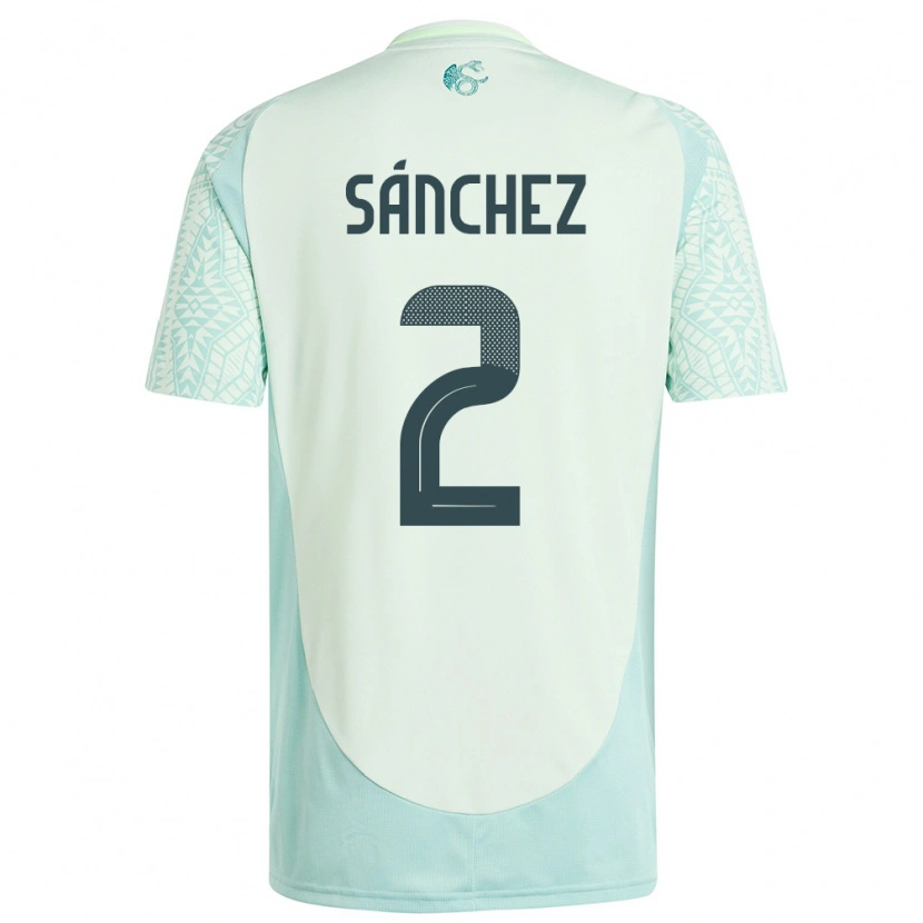 Danxen Dames Mexico Jorge Sánchez #2 Linnen Groen Uitshirt Uittenue 24-26 T-Shirt