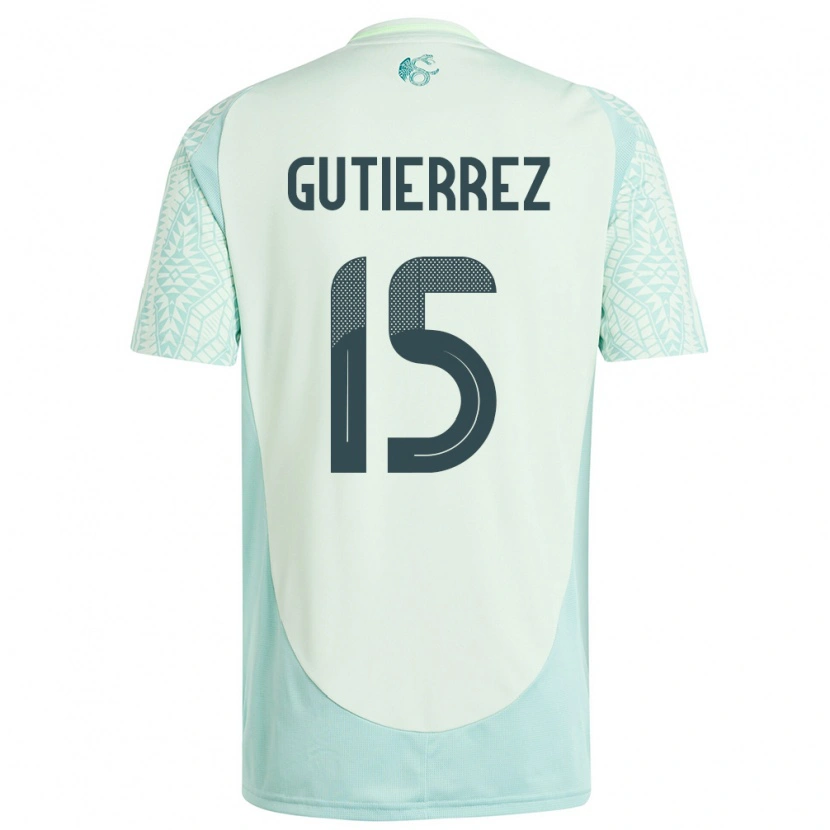 Danxen Dames Mexico Alexis Gutiérrez #15 Linnen Groen Uitshirt Uittenue 24-26 T-Shirt