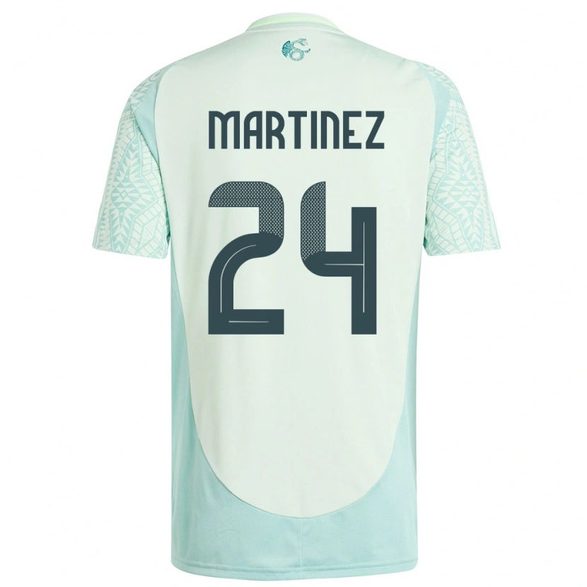 Danxen Dames Mexico Guillermo Martínez #24 Linnen Groen Uitshirt Uittenue 24-26 T-Shirt