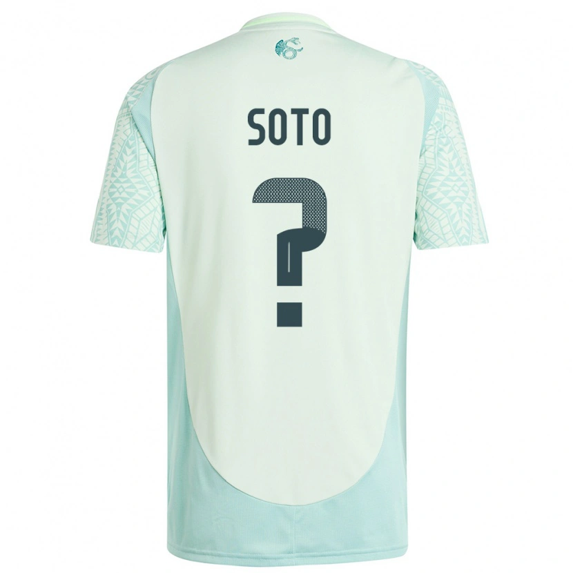 Danxen Dames Mexico Edwin Soto #0 Linnen Groen Uitshirt Uittenue 24-26 T-Shirt