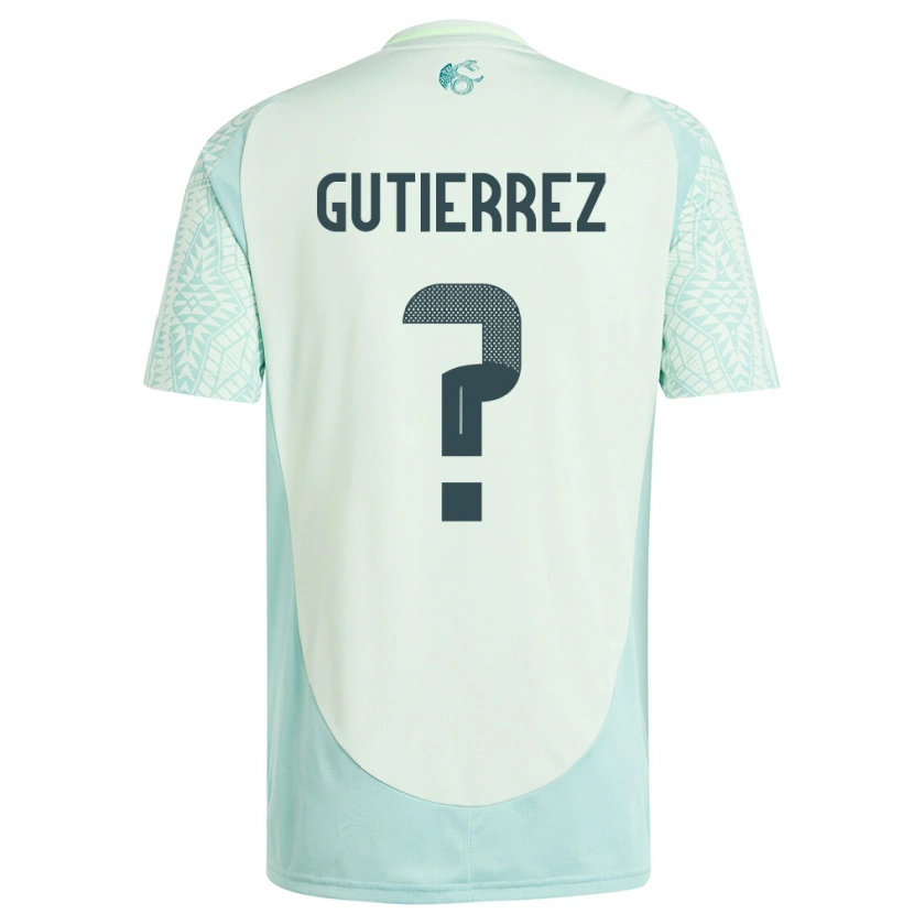 Danxen Dames Mexico Raul Gutierrez #0 Linnen Groen Uitshirt Uittenue 24-26 T-Shirt