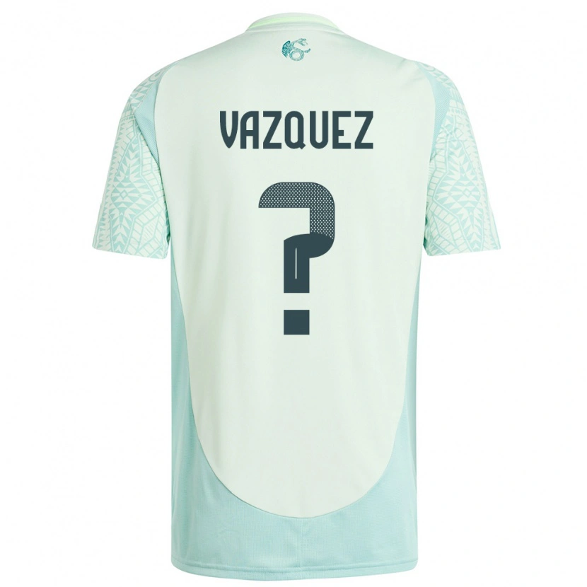 Danxen Dames Mexico Maximo Vázquez #0 Linnen Groen Uitshirt Uittenue 24-26 T-Shirt