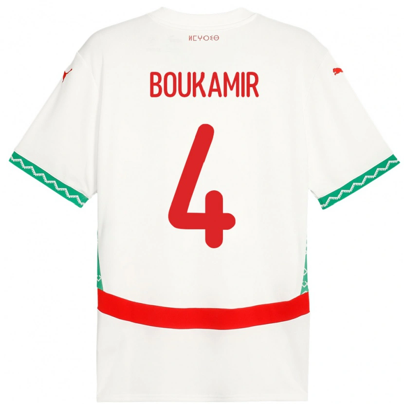 Danxen Dames Marokko Mehdi Boukamir #4 Wit Uitshirt Uittenue 24-26 T-Shirt