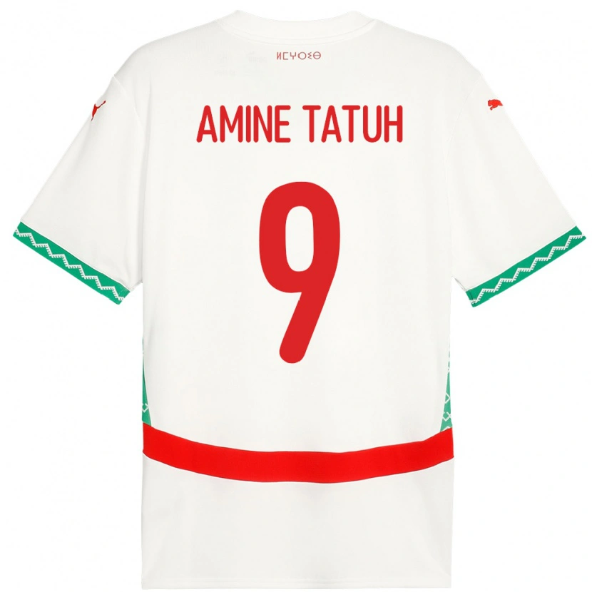 Danxen Dames Marokko Mohammed Amine Tatuh #9 Wit Uitshirt Uittenue 24-26 T-Shirt