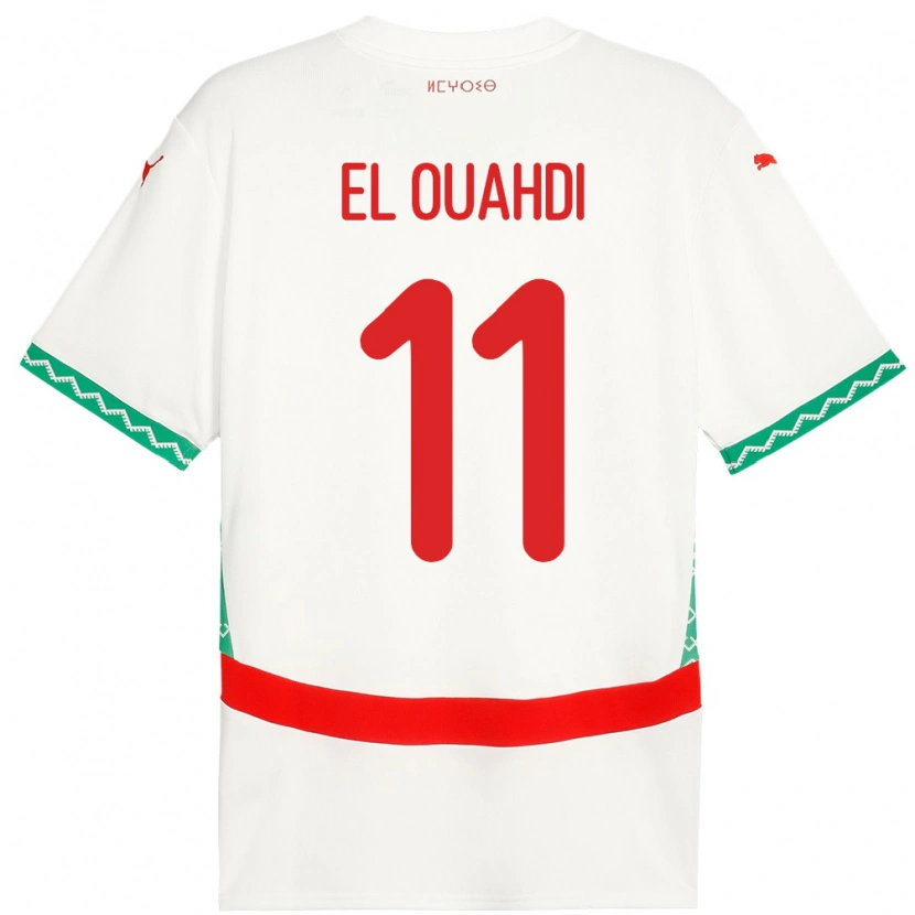 Danxen Dames Marokko Zakaria El Ouahdi #11 Wit Uitshirt Uittenue 24-26 T-Shirt