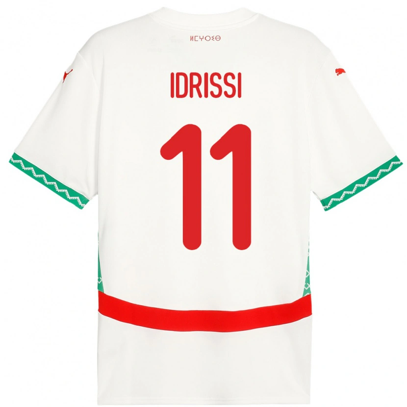 Danxen Dames Marokko Yahya Idrissi #11 Wit Uitshirt Uittenue 24-26 T-Shirt