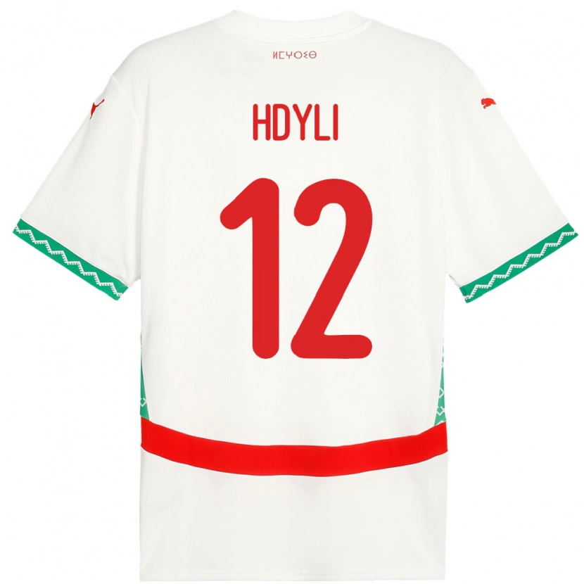 Danxen Dames Marokko Ayoub Hdyli #12 Wit Uitshirt Uittenue 24-26 T-Shirt