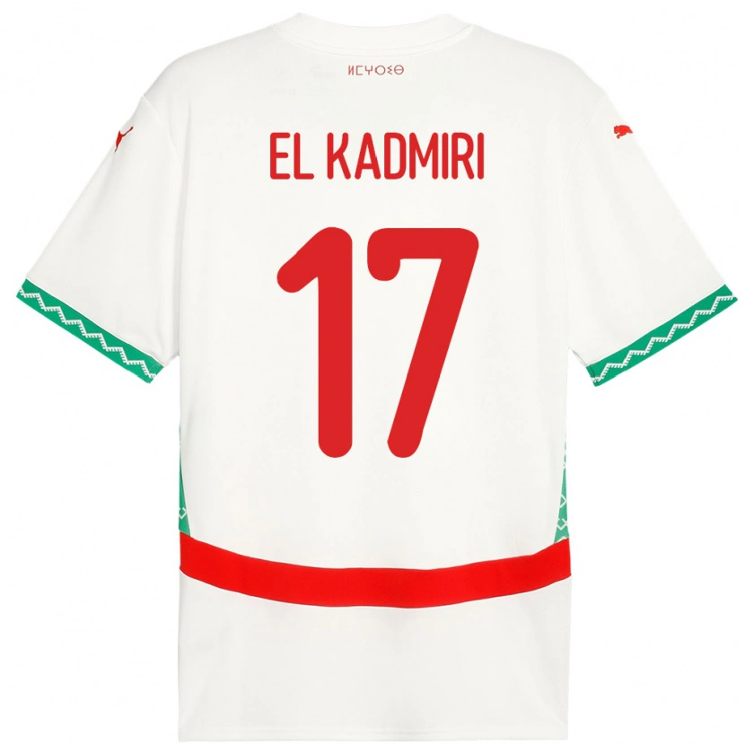 Danxen Dames Marokko Ugo Lamare El Kadmiri #17 Wit Uitshirt Uittenue 24-26 T-Shirt