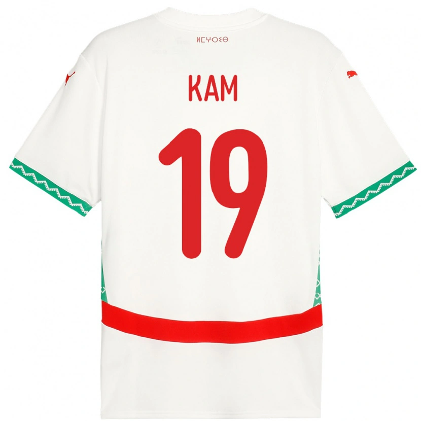 Danxen Dames Marokko Othmane Kam #19 Wit Uitshirt Uittenue 24-26 T-Shirt