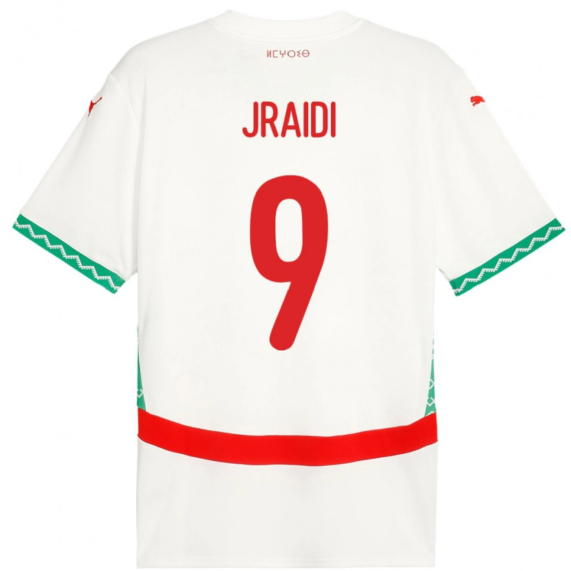 Danxen Dames Marokko Ibtissam Jraidi #9 Wit Uitshirt Uittenue 24-26 T-Shirt