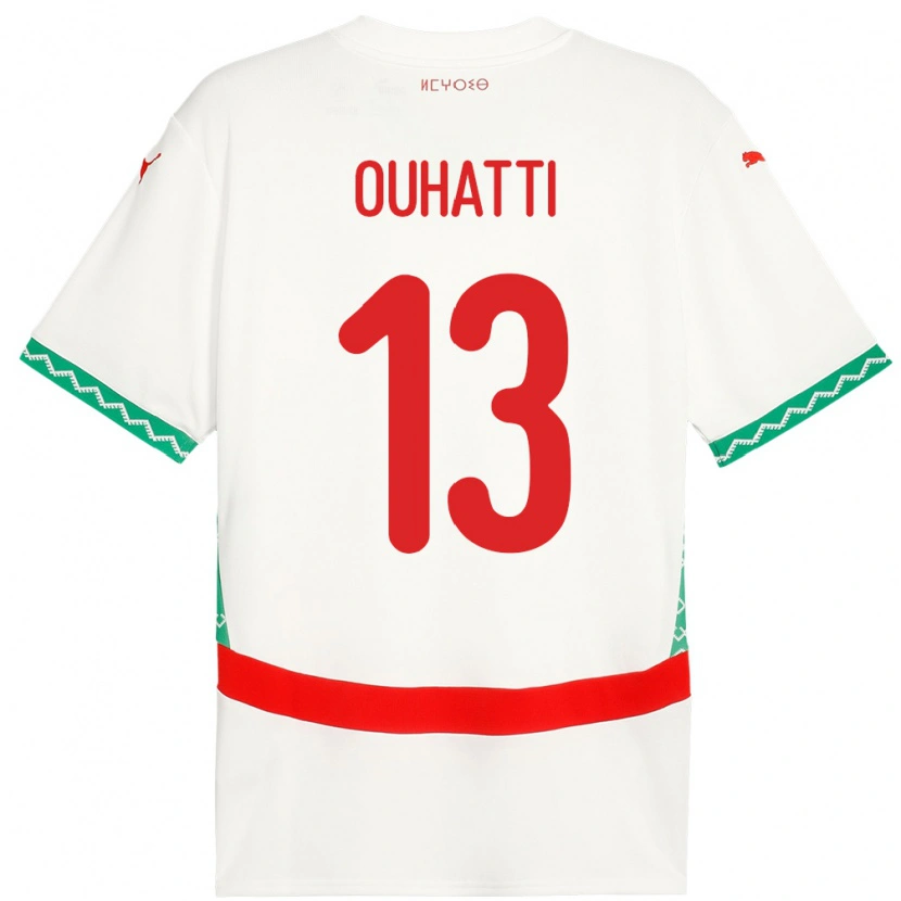 Danxen Dames Marokko Aymane Ouhatti #13 Wit Uitshirt Uittenue 24-26 T-Shirt