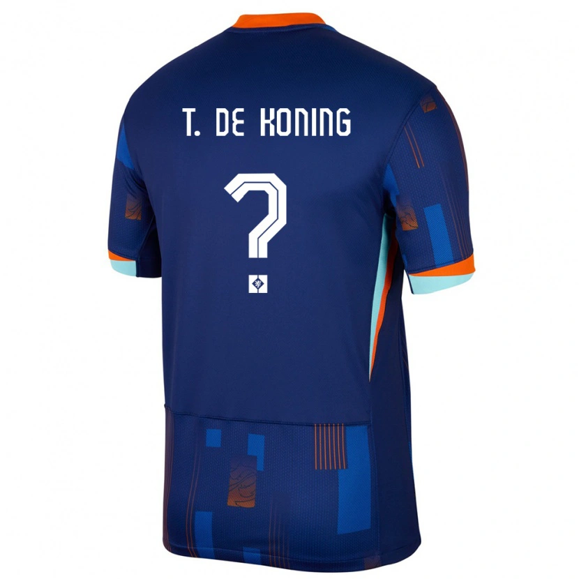 Danxen Dames Nederland Tim De Koning #0 Blauw Uitshirt Uittenue 24-26 T-Shirt