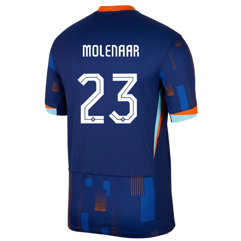 Danxen Dames Nederland Finn Molenaar #23 Blauw Uitshirt Uittenue 24-26 T-Shirt