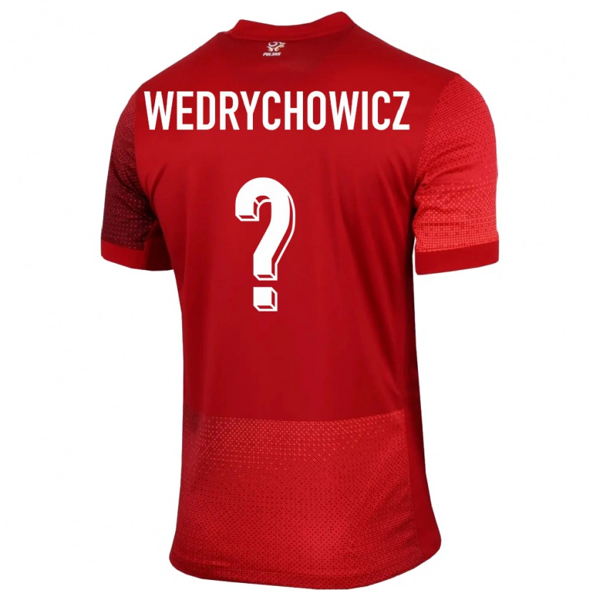 Danxen Dames Polen Karol Wedrychowicz #0 Rood Uitshirt Uittenue 24-26 T-Shirt
