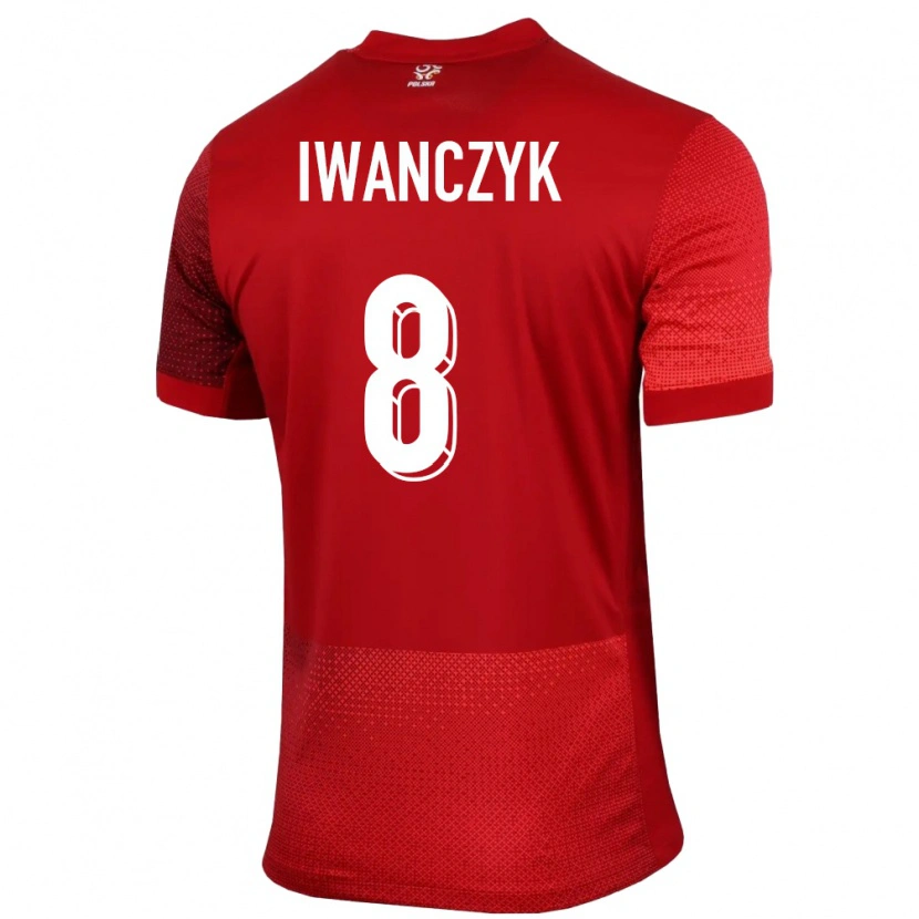 Danxen Dames Polen Aleksander Iwanczyk #8 Rood Uitshirt Uittenue 24-26 T-Shirt