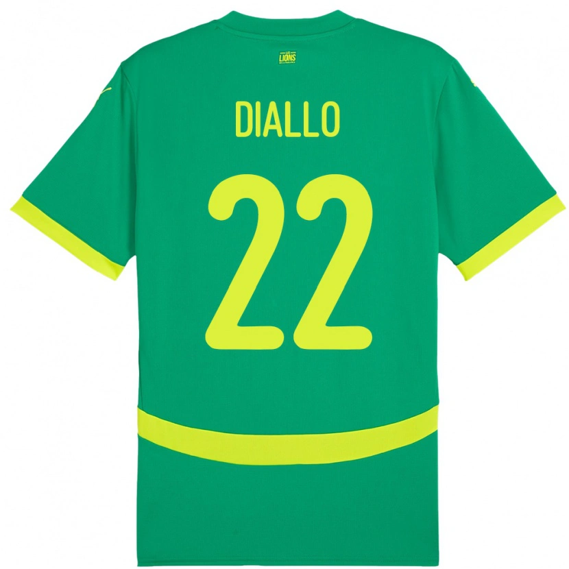 Danxen Dames Senegal Abdou Diallo #22 Groen Uitshirt Uittenue 24-26 T-Shirt