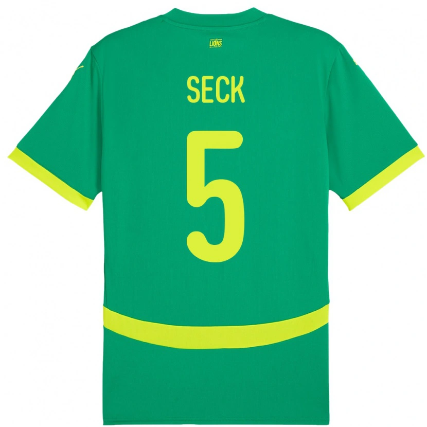 Danxen Dames Senegal Ibrahima Seck #5 Groen Uitshirt Uittenue 24-26 T-Shirt