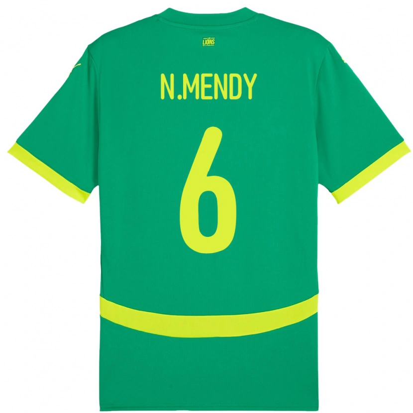Danxen Dames Senegal Nampalys Mendy #6 Groen Uitshirt Uittenue 24-26 T-Shirt