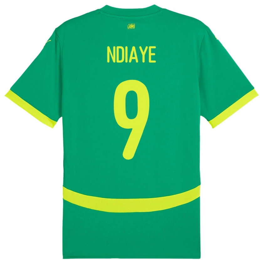 Danxen Dames Senegal Nguenar Ndiaye #9 Groen Uitshirt Uittenue 24-26 T-Shirt