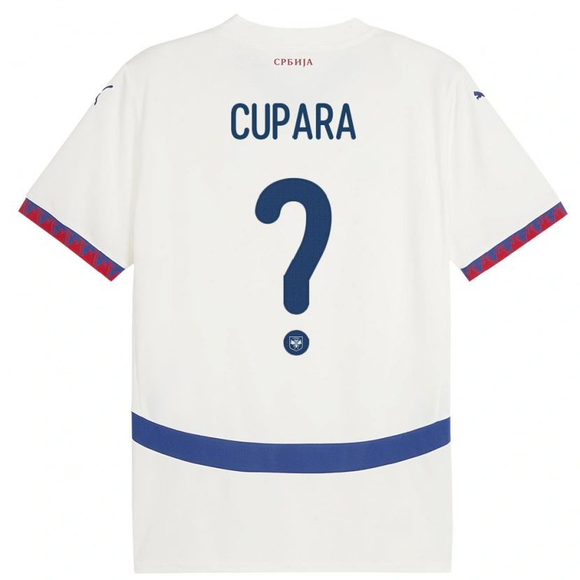Danxen Dames Servië Dusan Cupara #0 Wit Uitshirt Uittenue 24-26 T-Shirt