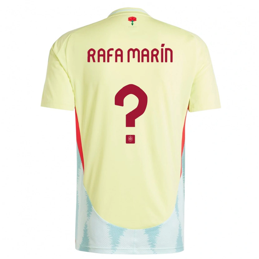 Danxen Dames Spanje Rafa Marín #0 Geel Uitshirt Uittenue 24-26 T-Shirt